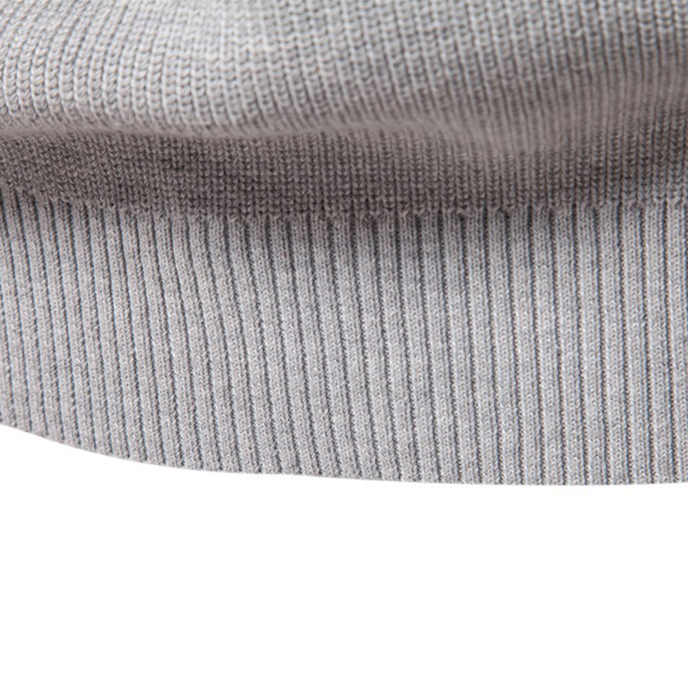 Men's Waffle Knit Button Neck Sweater