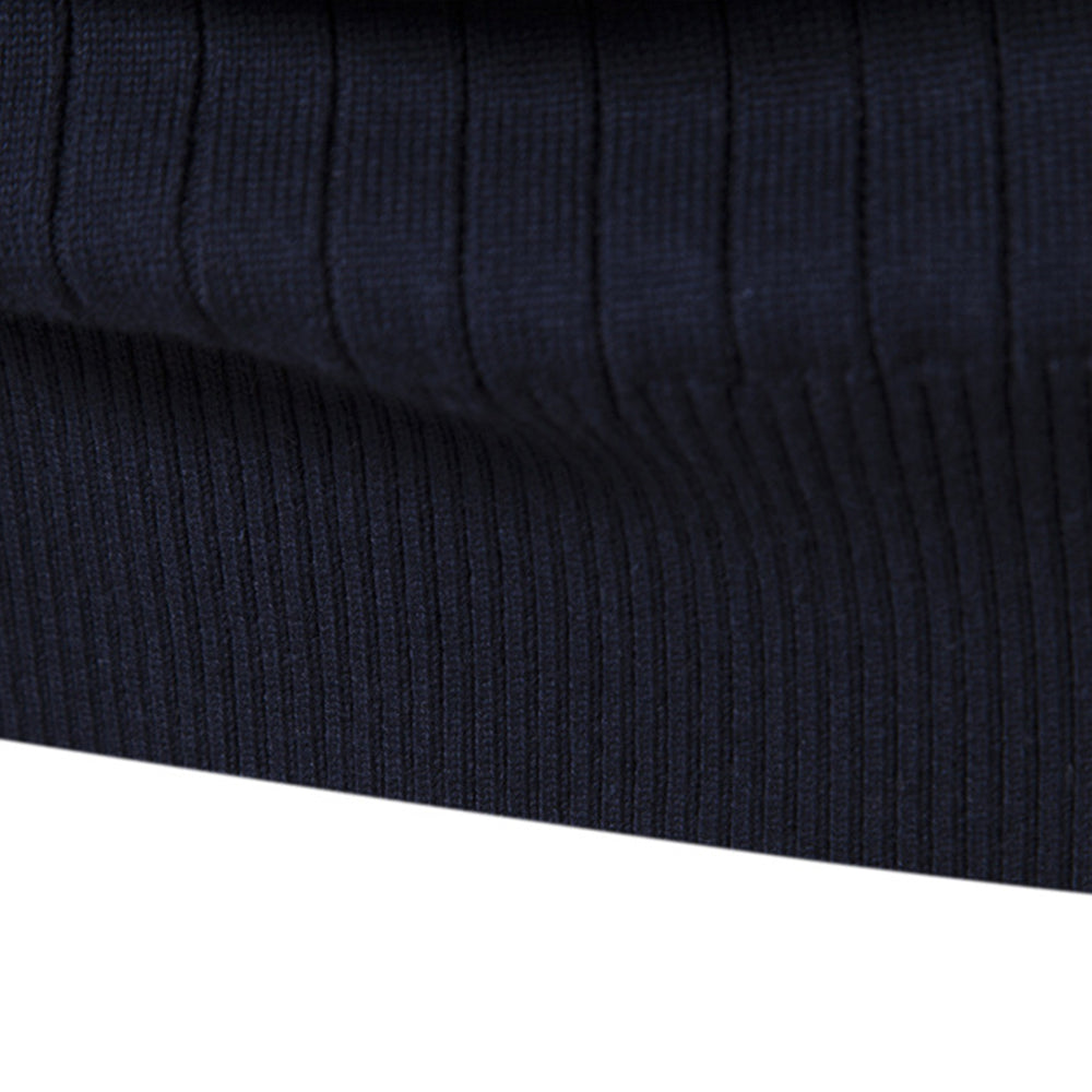 Men's Mock Neck Quarter Zip Knit Sweater