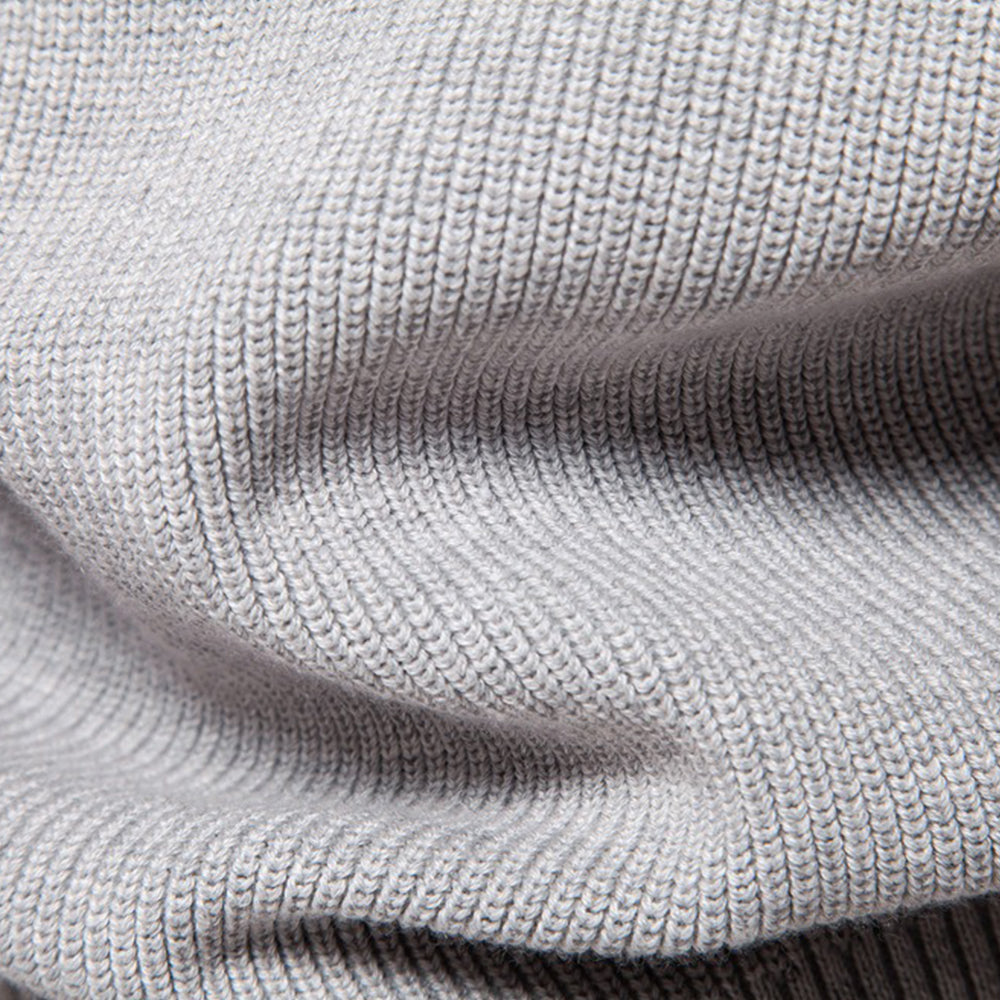 Men's Waffle Knit Button Neck Sweater
