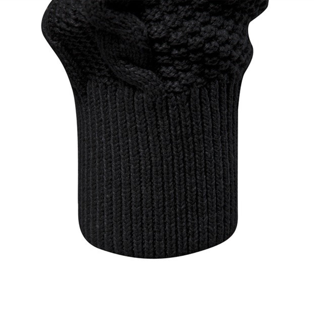 Men's Casual Textured Knit Full Zip Sweater