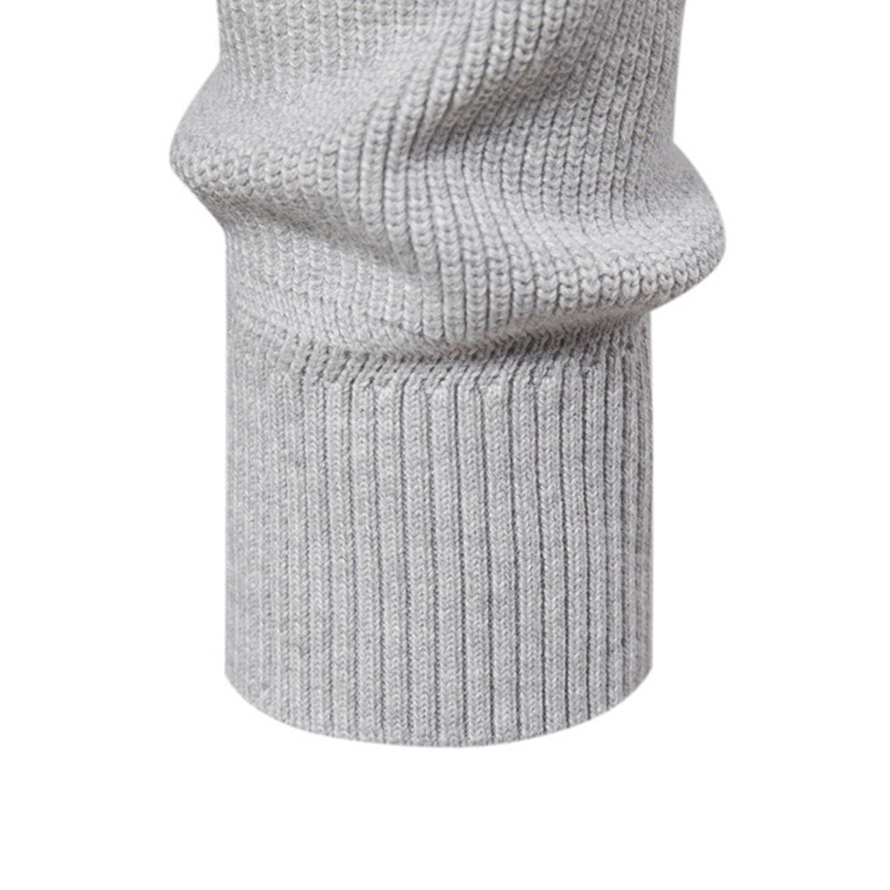 Men's Quarter Zip Ribbed Knit Sweater