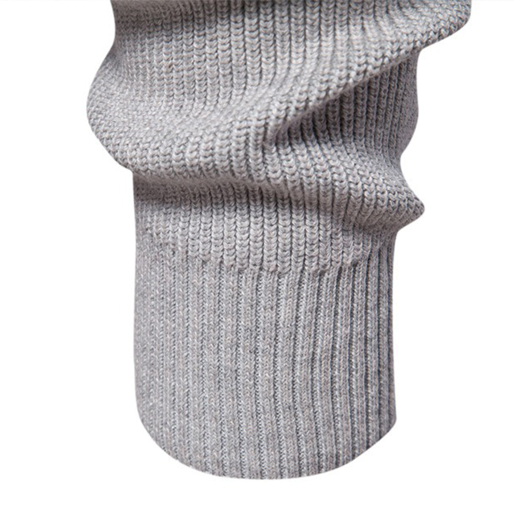 Men's Waffle Knit Button Neck Sweater