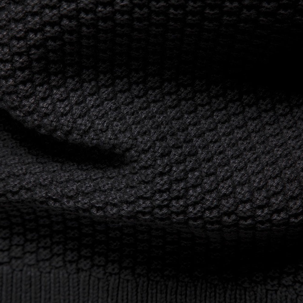 Men's Casual Textured Knit Full Zip Sweater