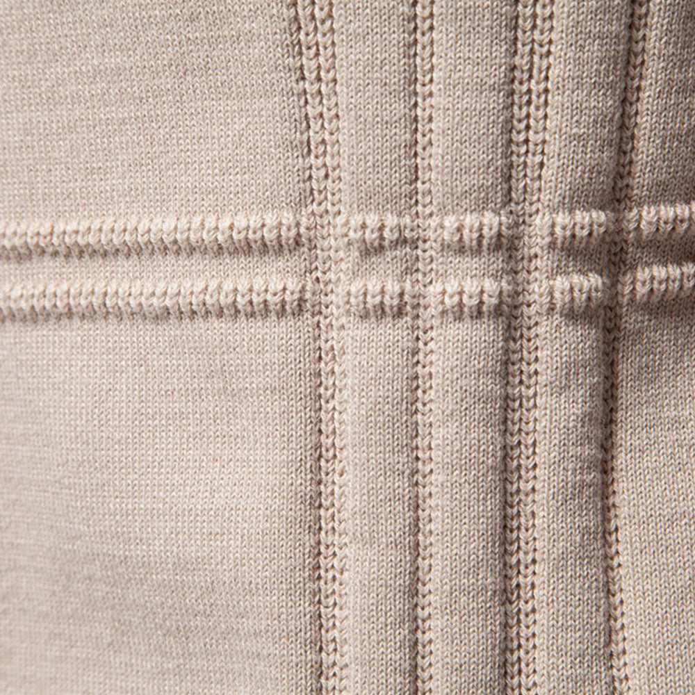 Men's Textured Stripe Crew Neck Knit Sweater