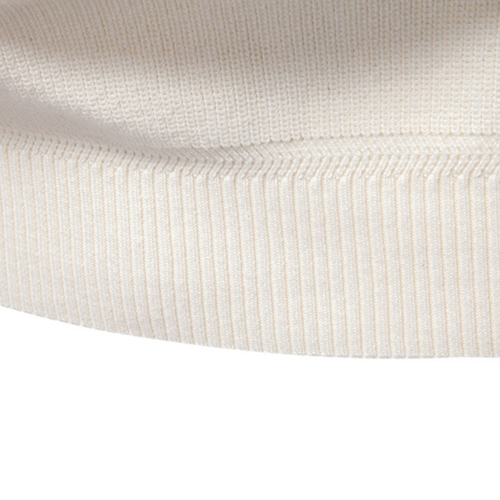 Men's Quarter Zip Ribbed Knit Sweater