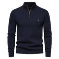 Men's Mock Neck Quarter Zip Knit Sweater