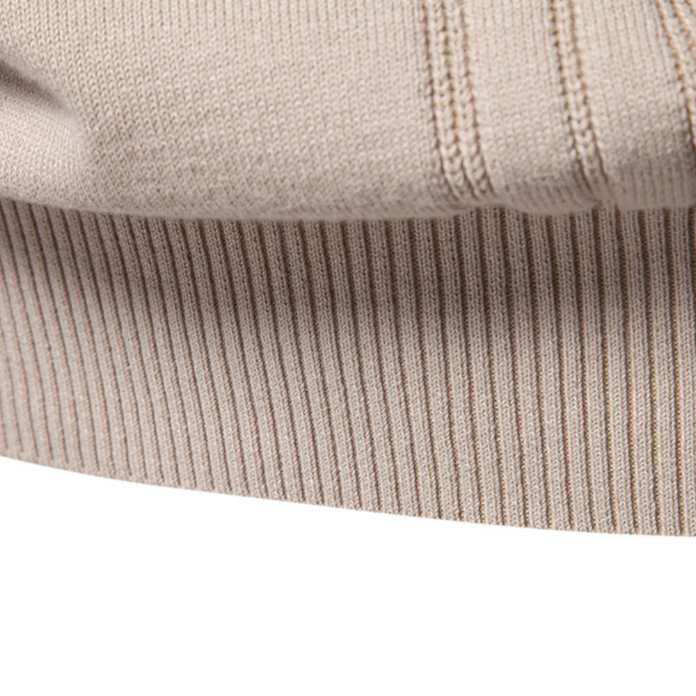 Men's Textured Stripe Crew Neck Knit Sweater